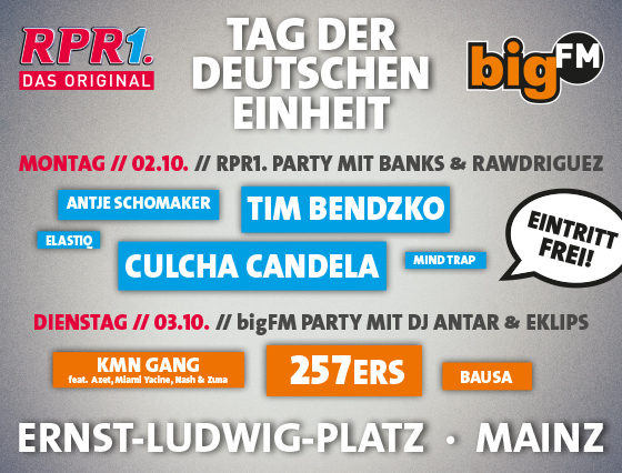 Programm am Tag der Deutschen Einheit 2017