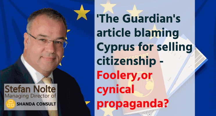 On 17 September the British daily newspaper ‘The Guardian’ published an article headed “Cyprus 'selling' EU citizenship to super rich of Russia and Ukraine”.
The article is built on wrong facts.