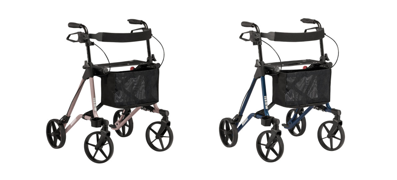 Der neue TAiMA Rollator von DIETZ: das Einstiegsmodell TAiMA M-E in verschiedenen Farben